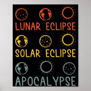 Poster Camisa Eclipse Lunar Solar Apocalipse Celestial