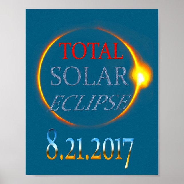 Poster Camisa Eclipse Solar Total 2017 (Frente)