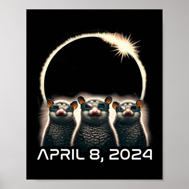 Poster Camisa Eclipse Solar Total 2024 Ogambm Em Astronom (Frente)