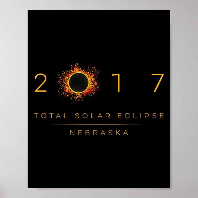 Poster Camisa Eclipse Solar Total Nebraska 2017 (Frente)