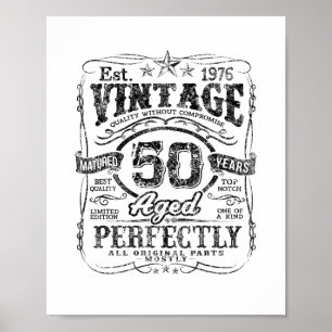 Poster Camisa Edição Limitada Vintage 1976 50 Anos de Ida
