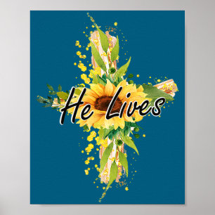 Poster Camisa Ele Vive Páscoa Religioso Cristão