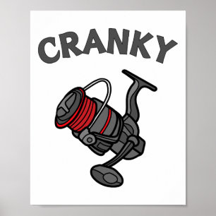 Poster Camisa engraçada com piada de rolo de pesca para p