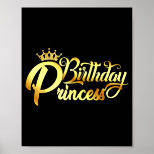 Poster Camisa engraçada de aniversário da princesa para m