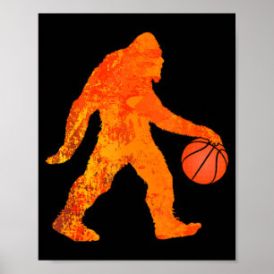 Poster Camisa engraçada de basquete do Pé Grande para men