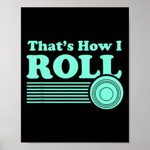 Poster Camisa engraçada de boliche na grama para homens e