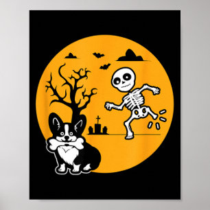 Poster Camisa engraçada de esqueleto para amantes de cães
