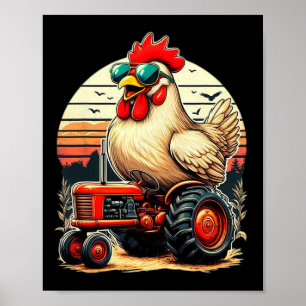 Poster Camisa engraçada de fazenda de animais Sungles de