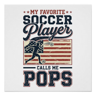 Pôster Camisa engraçada de futebol com desenho de gravura