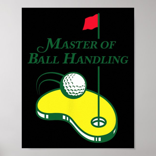Poster Camisa engraçada de golfe - Mestre do manuseio de  (Frente)