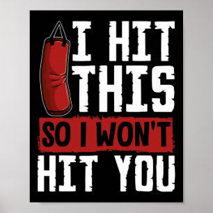Poster Camisa engraçada de Kickboxing Eu Artes Marciais S