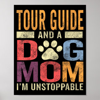 Poster Camisa engraçada de mãe de cão guia Mãe guia turís