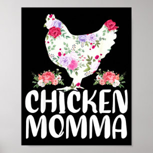 Poster Camisa engraçada de mamãe de galinha para mulheres