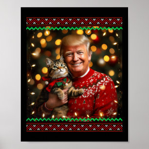 Poster Camisa engraçada de Natal de Trump para amantes de
