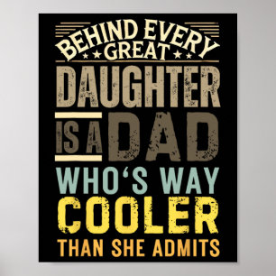 Poster Camisa engraçada de pai da filha Homens Dia dos Pa
