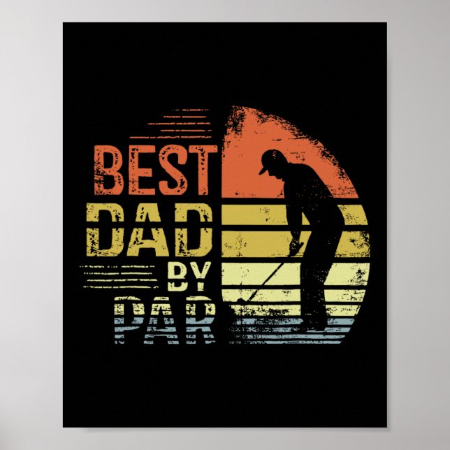 Poster Camisa Engraçada De Pai De Golfe - Presente De Dia (Frente)