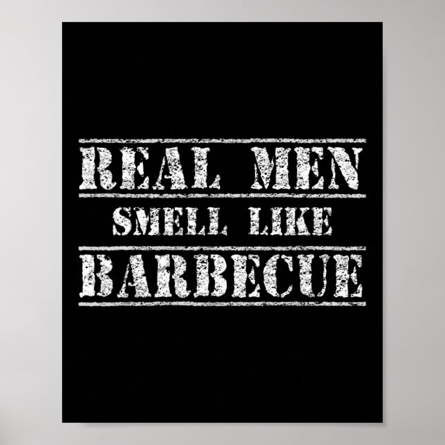 Poster Camisa engraçada de presente de churrasco para hom (Frente)