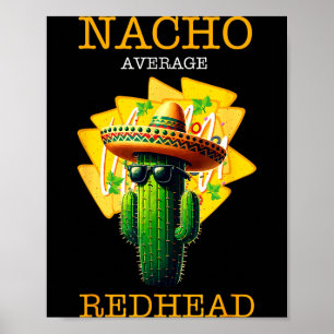 Poster Camisa engraçada de taco para ruivos _ sombrero ca
