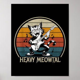 Poster Camisa Engraçada De Violão De Gato - Brincando De