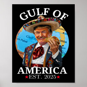 Poster Camisa Engraçada Do Golfo Da América Do Norte No L