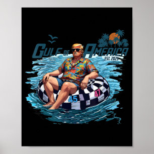 Poster Camisa Engraçada Do Golfo Dos Eua América No Leste