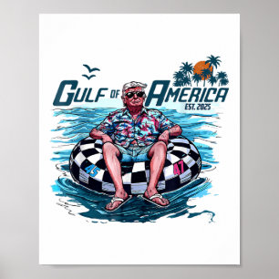 Poster Camisa Engraçada Do Golfo Dos Eua América No Leste