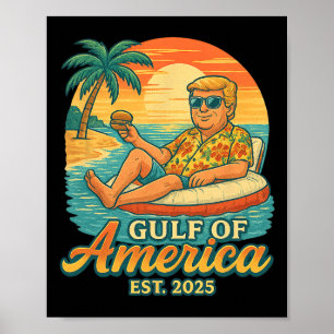 Poster Camisa Engraçada Do Golfo Dos Eua América No Leste