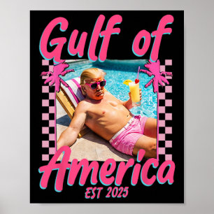 Poster Camisa Engraçada Do Golfo Dos Eua América No Leste