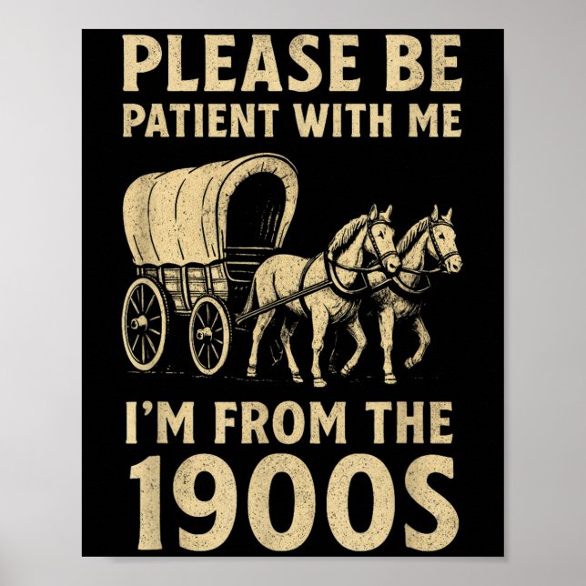 Poster Camisa Engraçada Para Homens Pais Eu Sou De 1900 P (Frente)