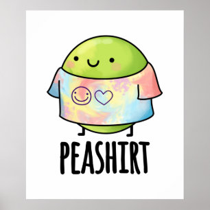 Poster Camisa Engraçada Veggie Pea TShirt Pun