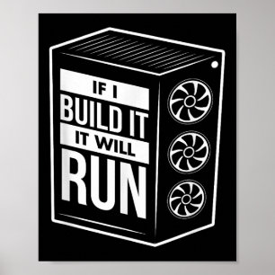 Poster Camisa Engraçado Do Pc Builder - Computador Builde