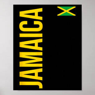 Poster Camisa Esportiva de Futebol Jamaicana Bandeira Atl