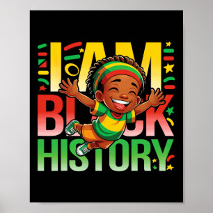 Poster Camisa Eu Sou História Negra Para Crianças Meninos