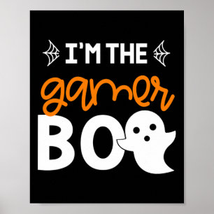 Poster Camisa Eu Sou o Gamer Boo Fantasia de Halloween pa