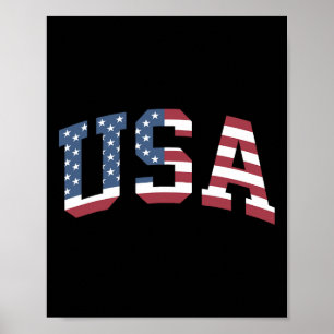 Poster Camisa EUA Mulheres Homens Crianças Patriótica Ban