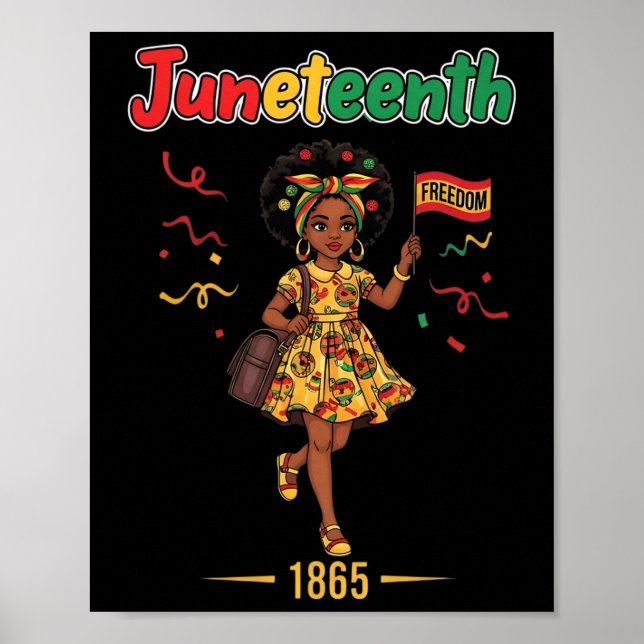 Poster Camisa Junenteeth Para Meninas Mulheres Adolescent (Frente)