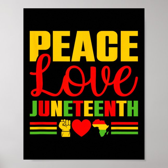 Poster Camisa Juneteenth 1865 Mulheres Liberdade História (Frente)