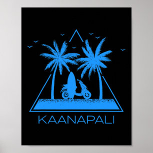 Poster Camisa Kaanapali Kaanapali Praia Maui Havaí Férias