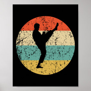 Poster Camisa Karate - Artes Marciais Retrais Vintage