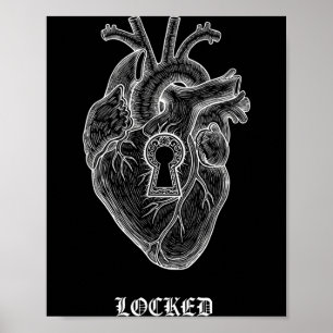 Poster Camisa Lyriclyfe de Manga Longa - Coração Dolorido