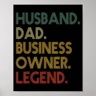 Poster Camisa Marido Pai Proprietário de Negócios Lenda