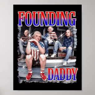 Poster Camisa masculina 4 de julho Pai fundador George Wa
