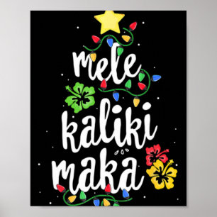 Poster Camisa Mele Kalikimaka Natal Havaiana
