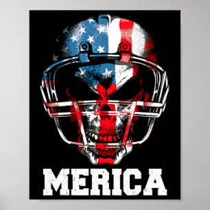 Poster Camisa Merica Futebol Bandeira Usa 4 de Julho Orgu