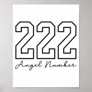 Poster Camisa Número do Anjo 222 Numerologia Espiritualid