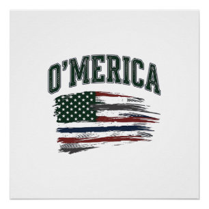 Pôster Camisa O’Merica Vintage Envelhecida Design de Band