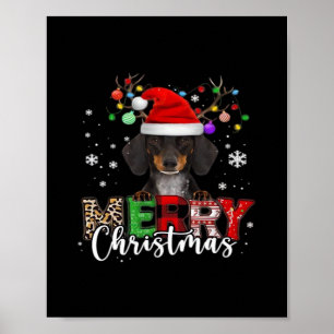Poster Camisa Oversized Cachorro Dachshund Papai Noel Nat