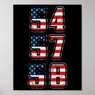 Poster Camisa Presidencial Trump 54 57 58, Terceiro Presi