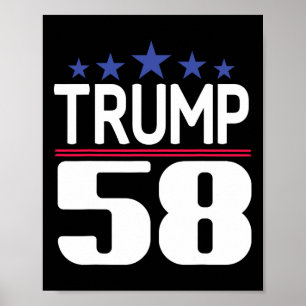 Poster Camisa Presidencial Trump 58, Trump Terceiro Presi