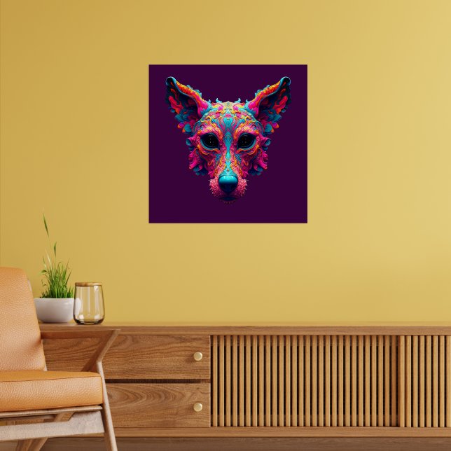 Poster Camisa Psychedelic Best Friend - Design de Cachorr (Sala de Estar 2)